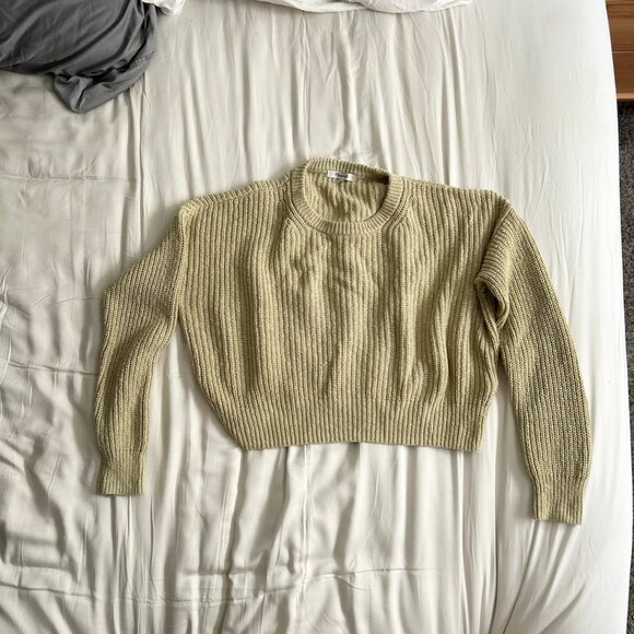 Madewell Light Green Knit Crop Sweater Size S - Picture 4 of 4